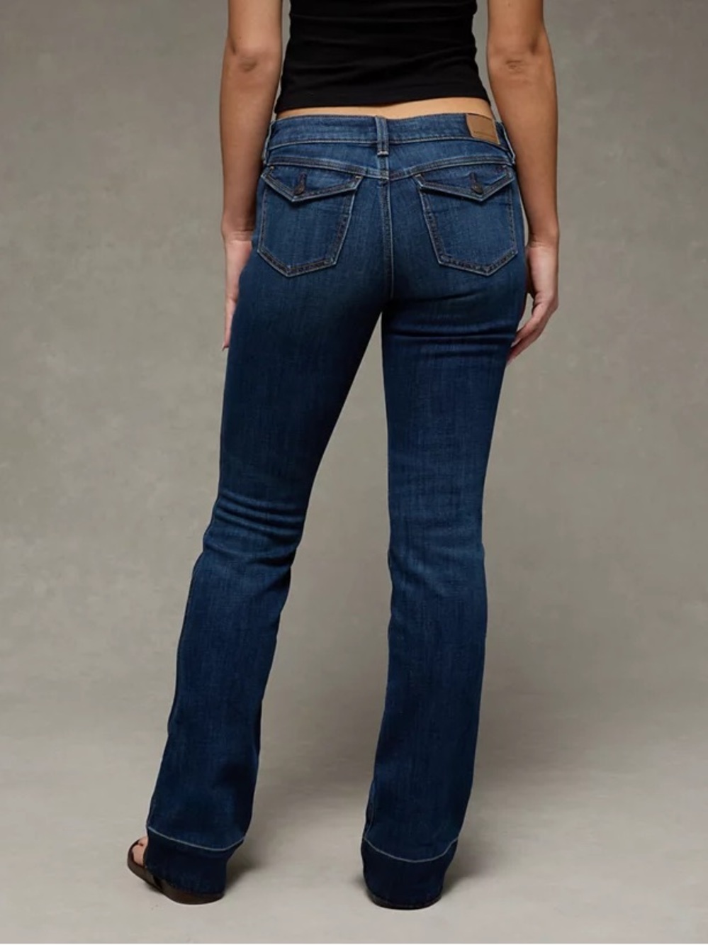 American Eagle Dark wash Super Low-Rise Kick Bootcut Jean - Picture 8 of 11